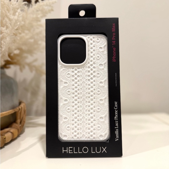 Hello Lux White Lace Phone Case for IPhone 14 Pro Max *BRAND NEW* - Picture 2 of 3